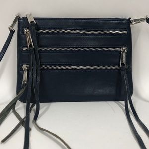 Rebecca Minkoff Navy 3-Zip Crossbody Bag